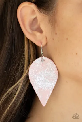 Paparazzi Accessories - Enchanted Shimmer #E215 Bin - Pink Earrings