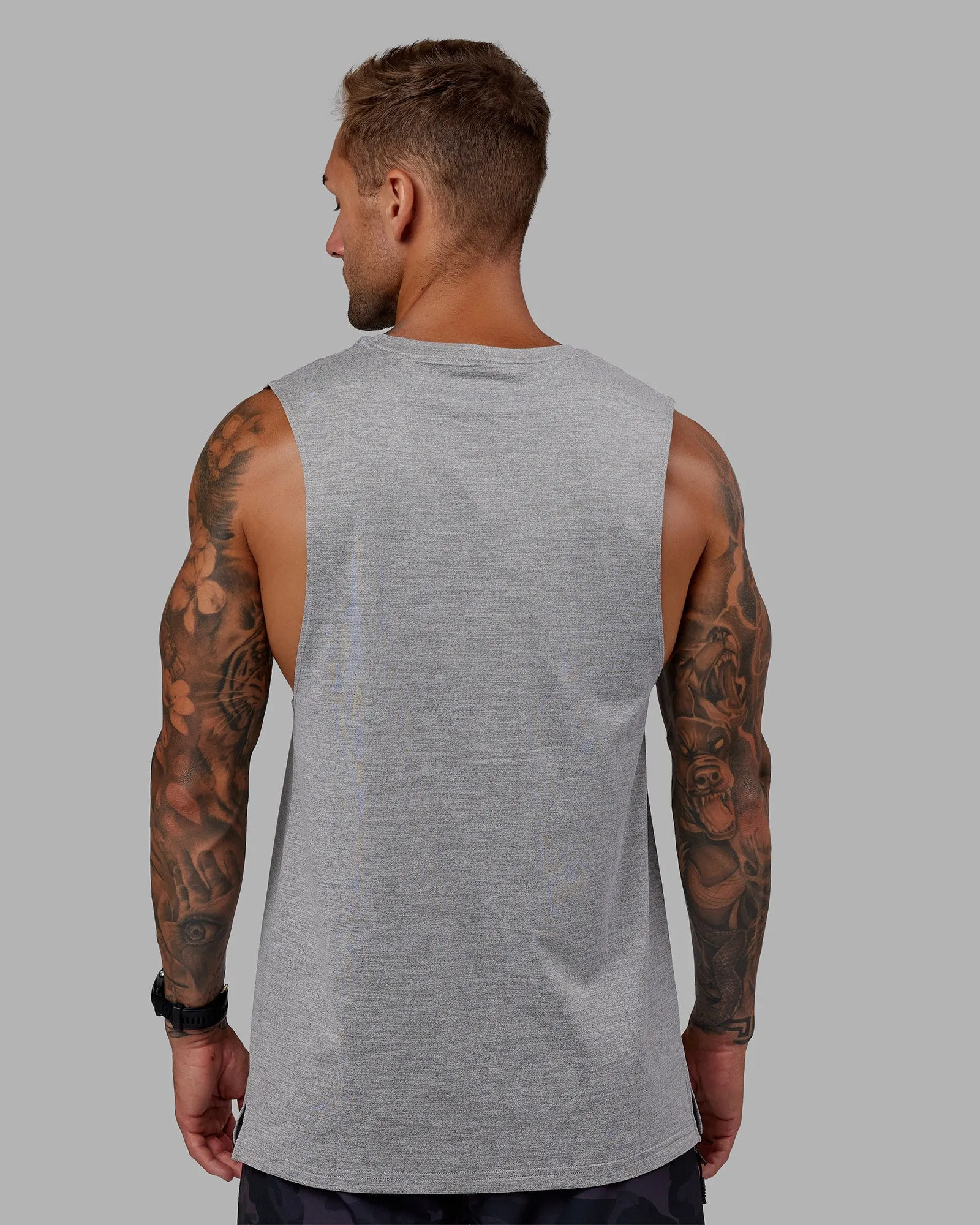 Perform VapourFLX Muscle Tank - Light Grey Marl