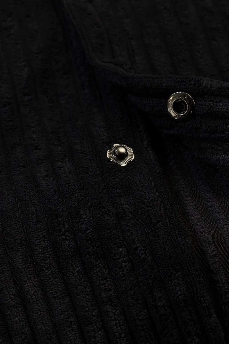 Plush Pulse Black Overshirt