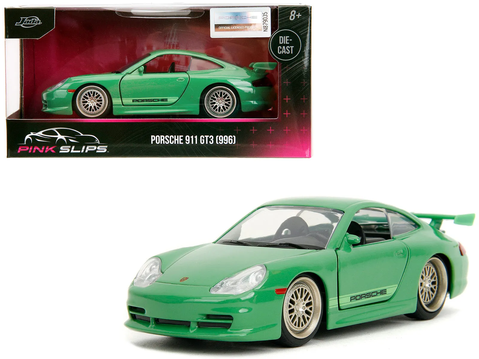 Porsche 911 GT3 (996) Green Pink Slips Series 1/32 Diecast Model Car by Jada