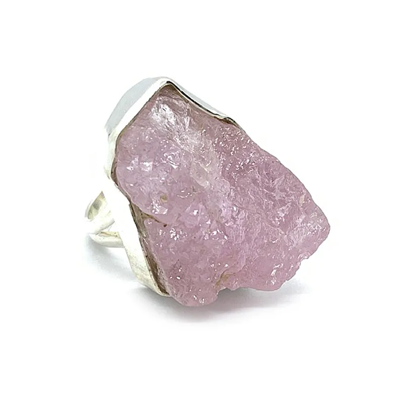 Raw Kunzite Boho Gemstone Ring