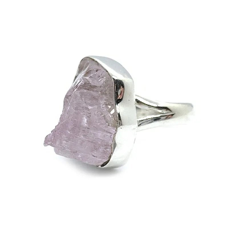 Raw Kunzite Boho Gemstone Ring