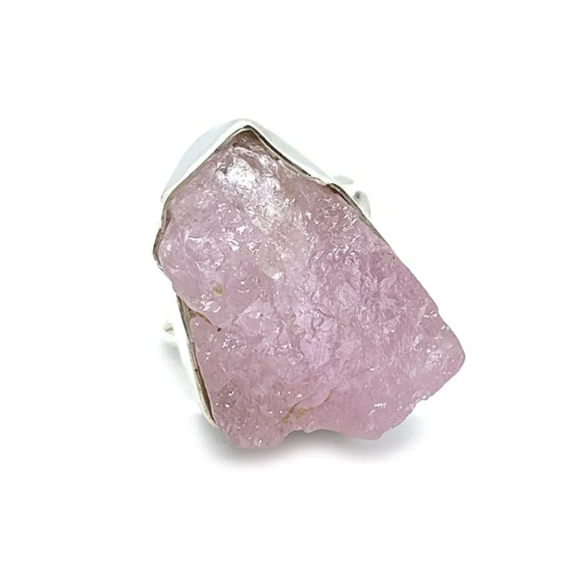 Raw Kunzite Boho Gemstone Ring