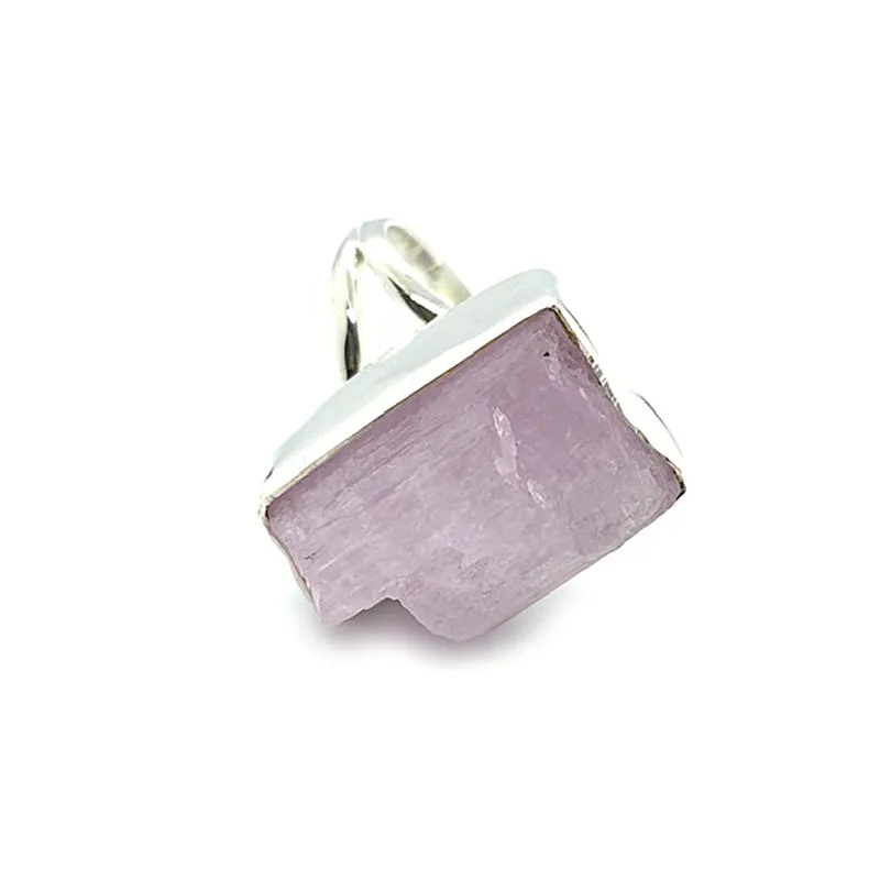 Raw Kunzite Boho Gemstone Ring