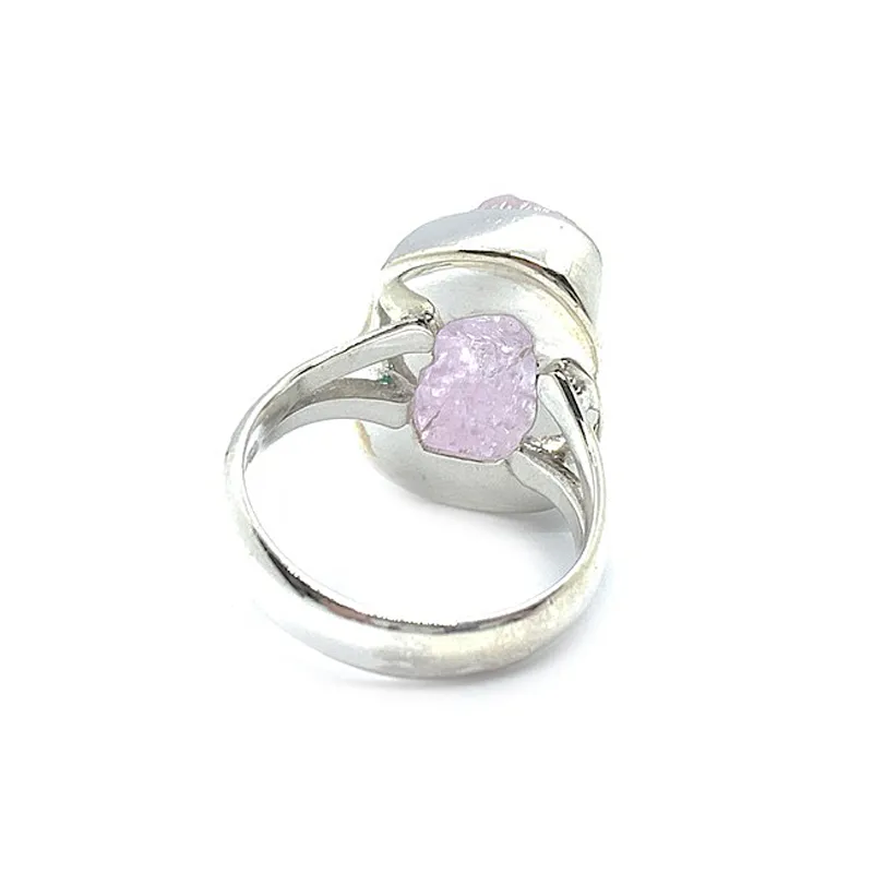 Raw Kunzite Boho Gemstone Ring