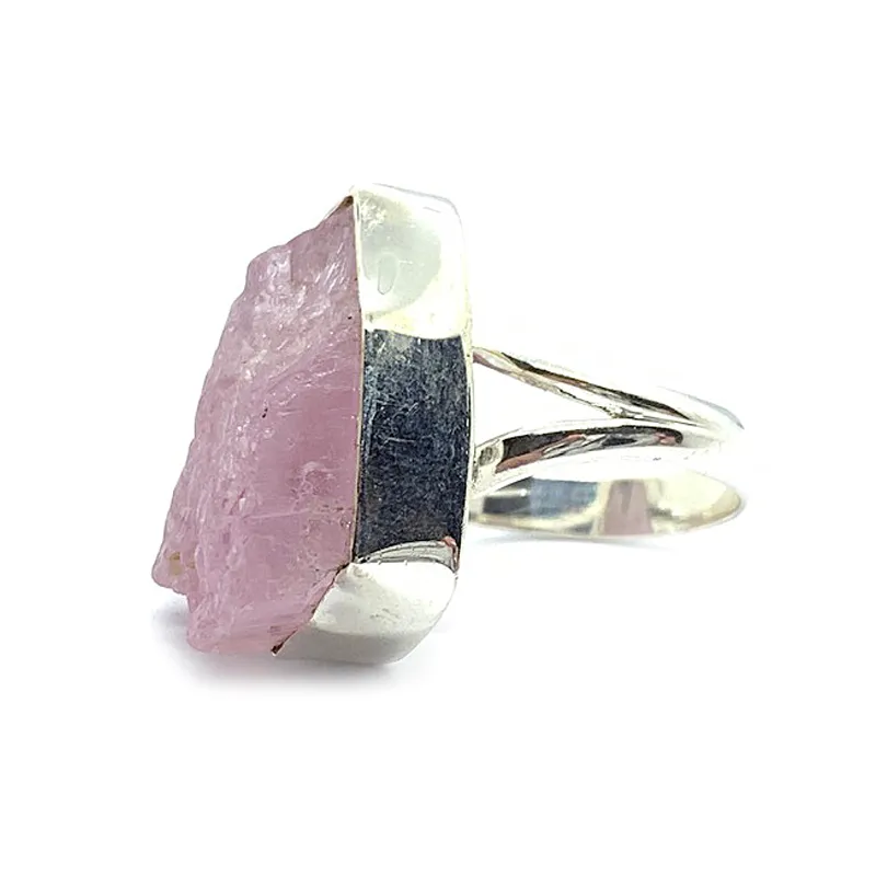 Raw Kunzite Boho Gemstone Ring