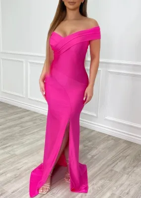 Simple Perfection Dress Hot Pink