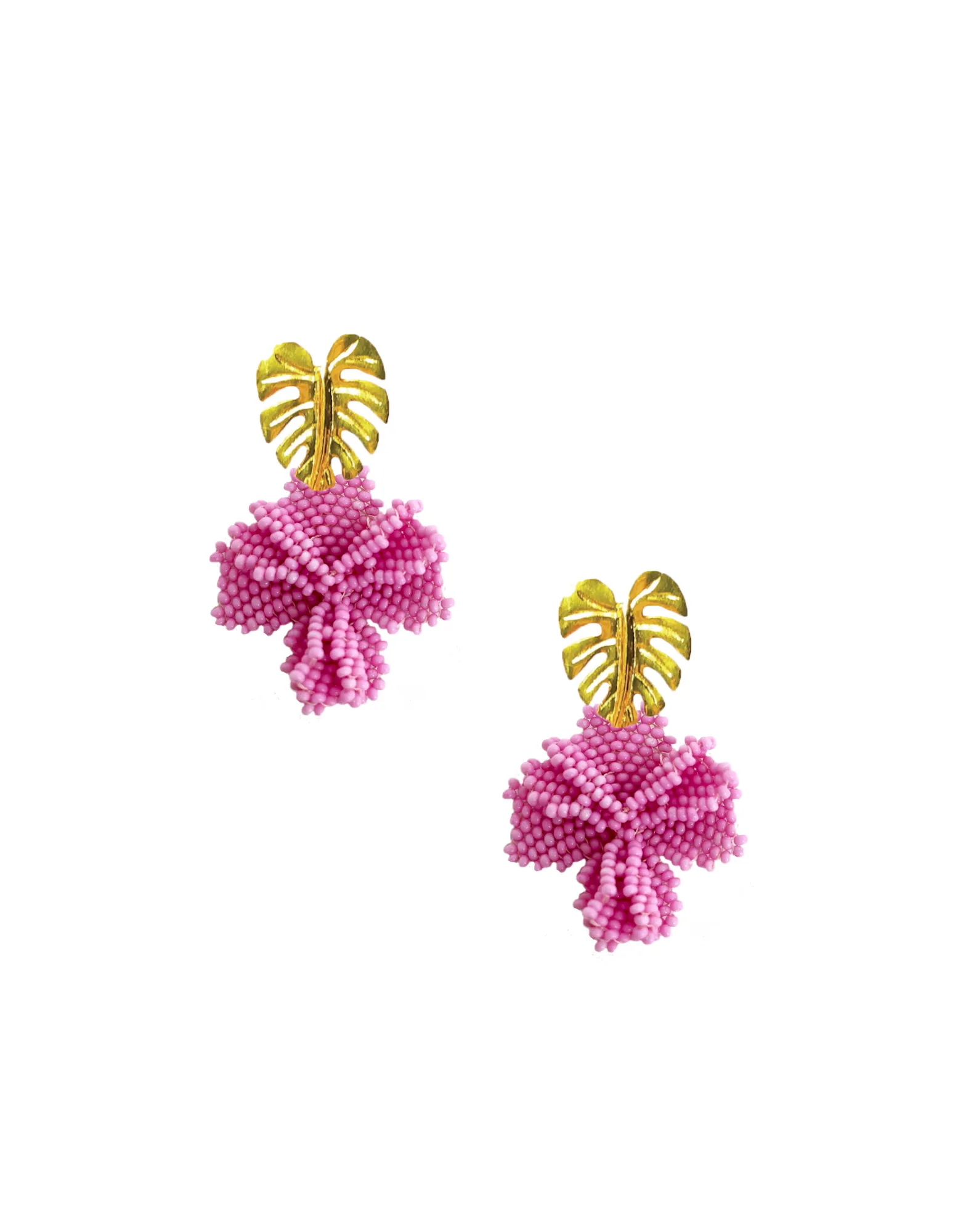 Small Pink Blossom Earrings