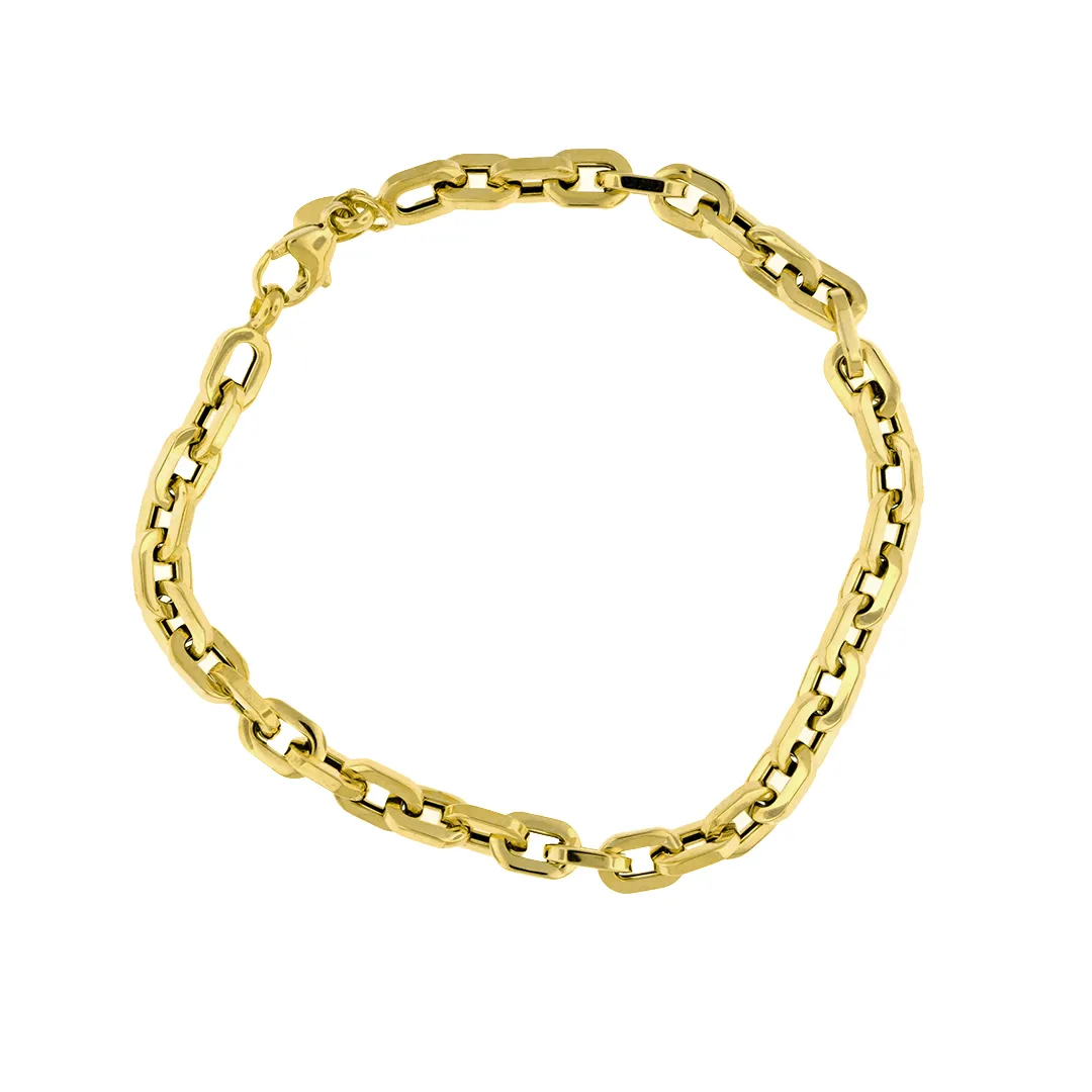 Tight Squared Oval Link Bracelet