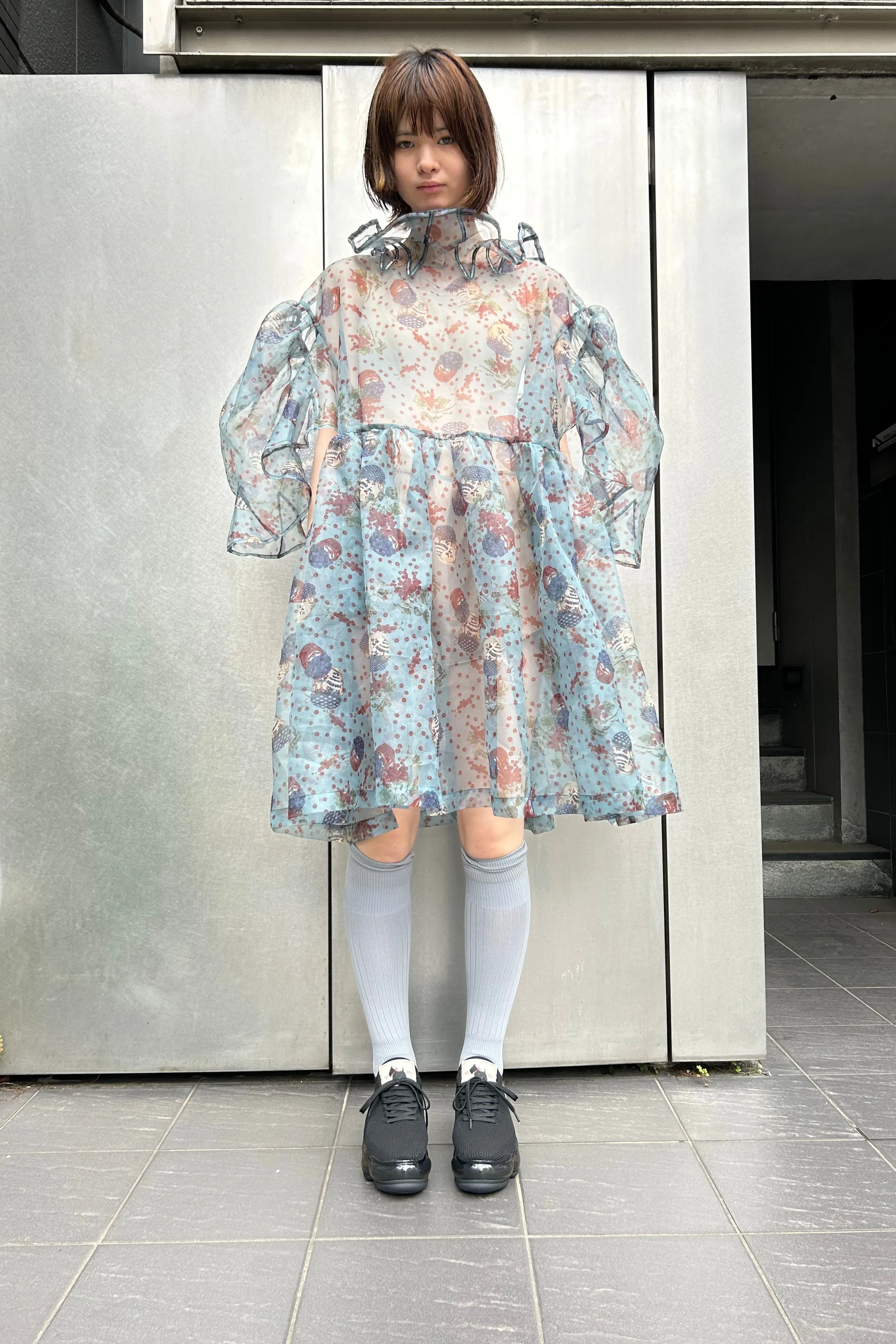 Tulip Dress / Blue / MIKIOSAKABE × PINK HOUSE