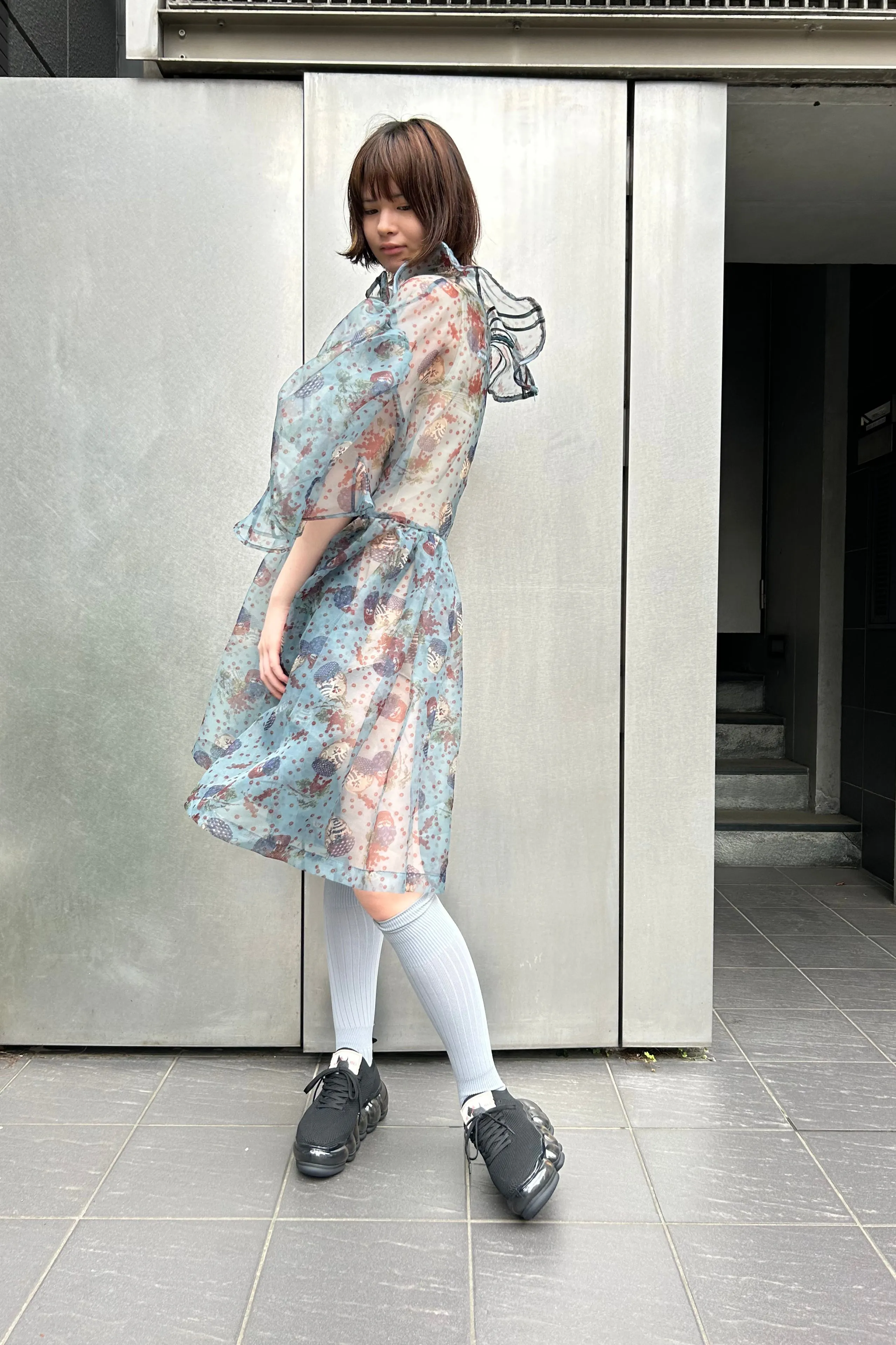 Tulip Dress / Blue / MIKIOSAKABE × PINK HOUSE