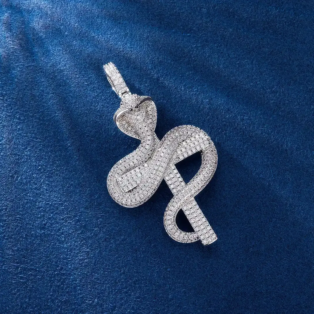 Twisted Snake Cross Pendant