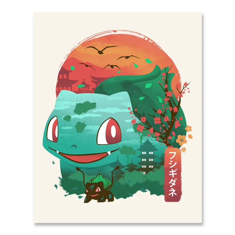 Ukiyo-e Bulbasaur Print