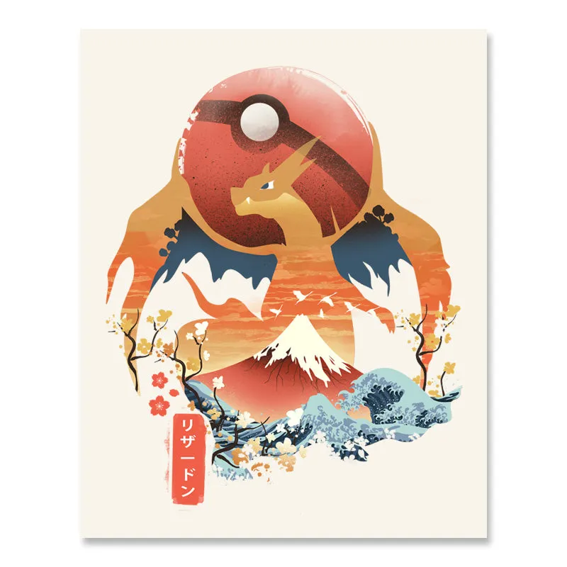 Ukiyo-e Charizard Print