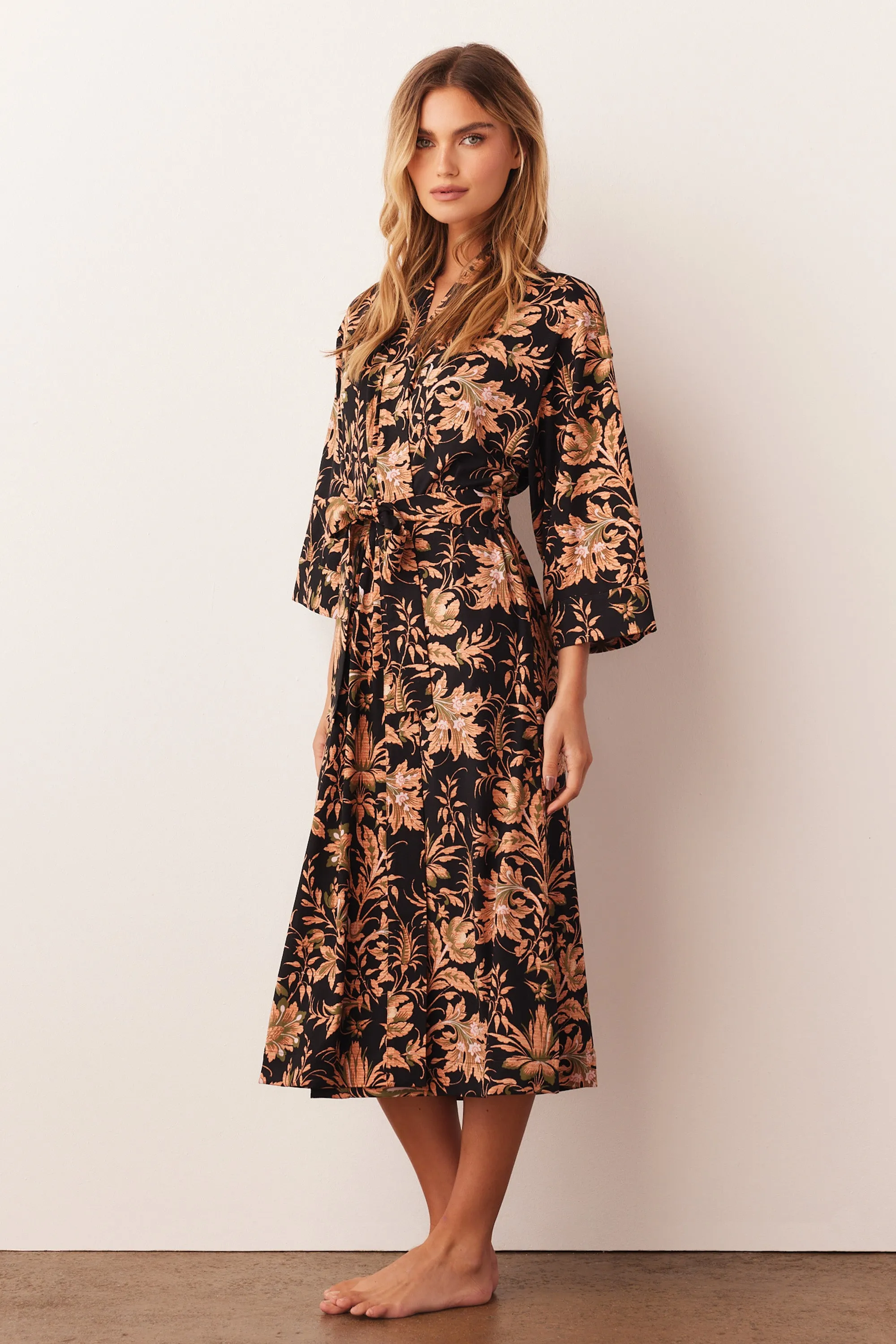 Vera Midi Robe | Damask